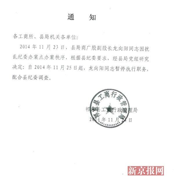 湖南衡阳工商局干部“冲击”纪委办案场所被拘