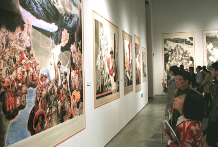 冯运榆人物画在宁波美术馆展出