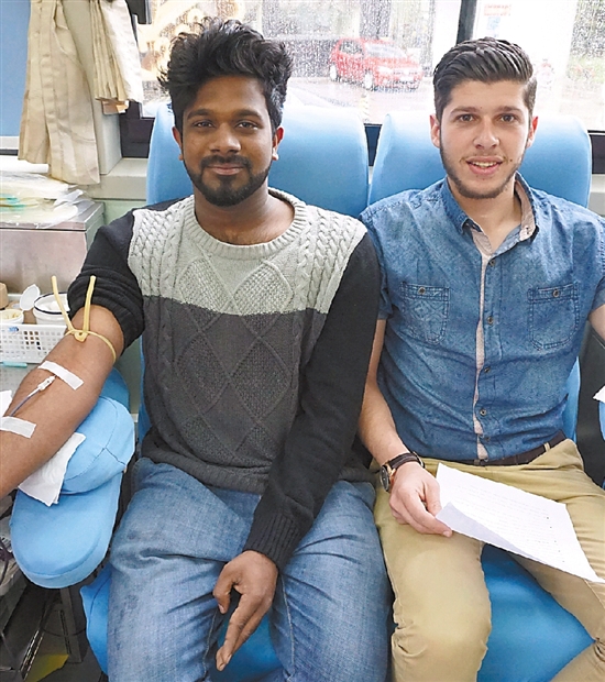 宁波大学119名留学生献血3.6万多毫升