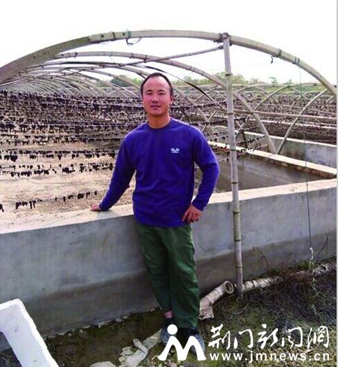 贾民华介绍蚂蟥养殖池