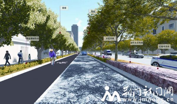 关帝路至深圳大道段绿化景观局部效果图