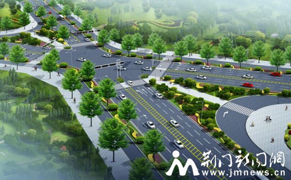 深圳大道交叉口鸟瞰图