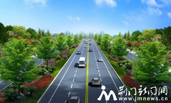 迎春大道—高速出入口段道路效果图