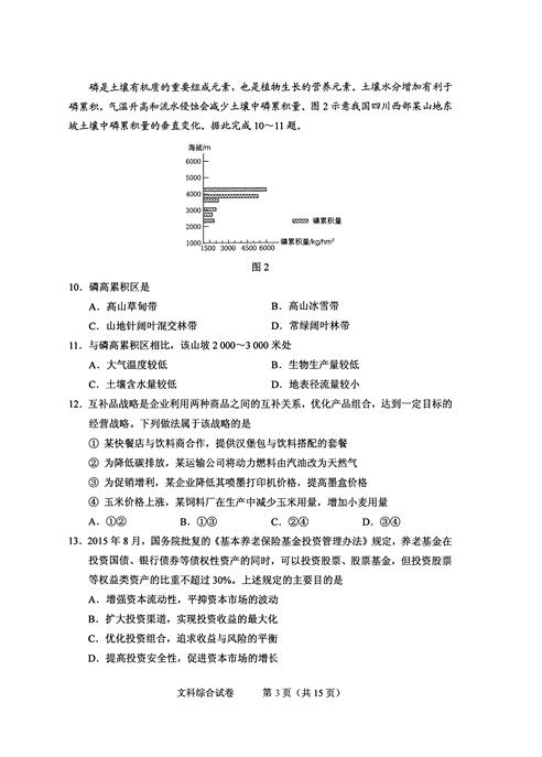 2016年高考湖北试题及答案公布