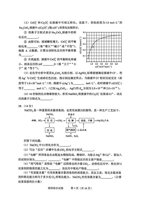2016年高考湖北试题及答案公布