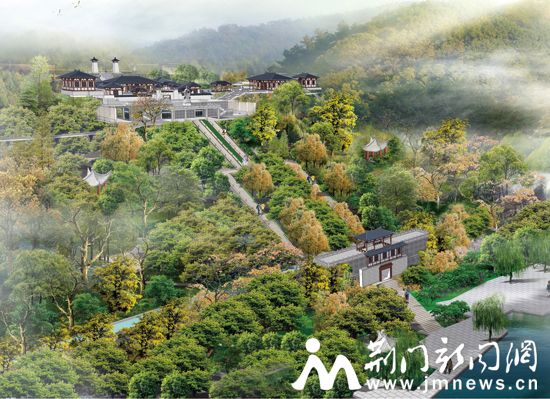 老莱子山庄鸟瞰图